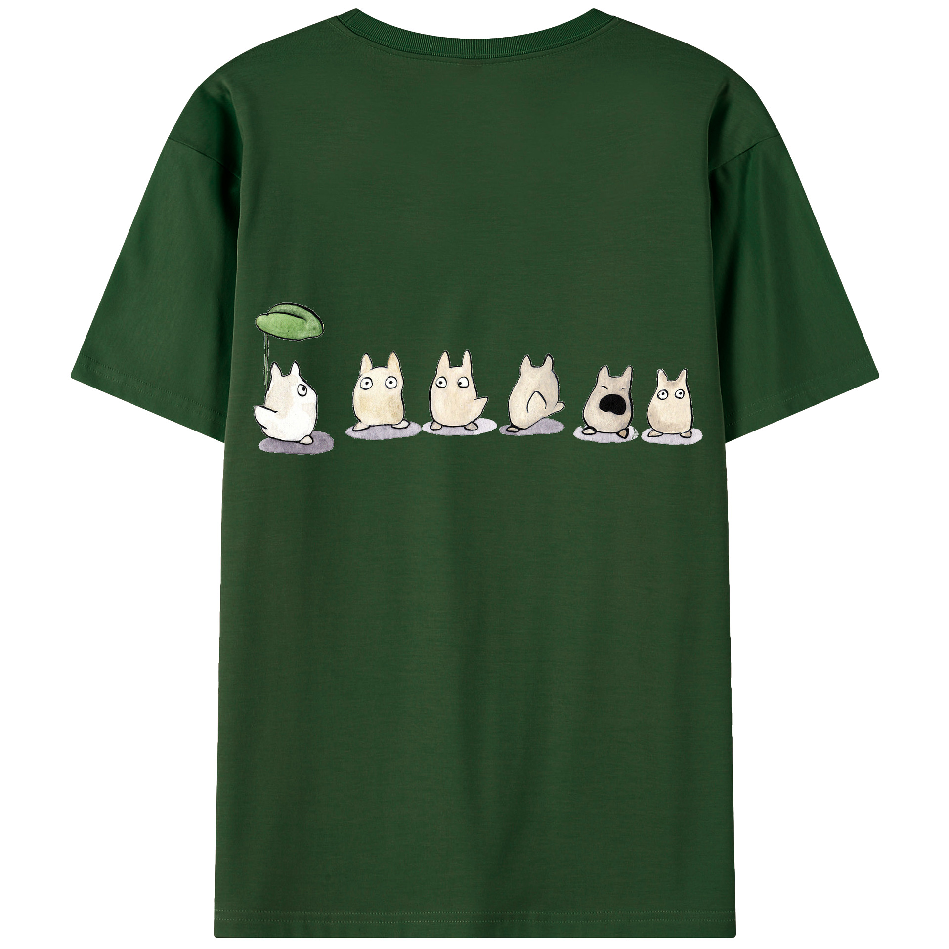 （画像用） となりのトトロ 草壁メイ 草壁サツキ My Neighbor Totoro Satsuki Kusakabe Mei Kusakabe 綿100％半袖Tシャツ（背面プリント）